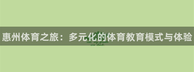 J9官网下载平台：惠州体育之旅：多元化的体育教育模式